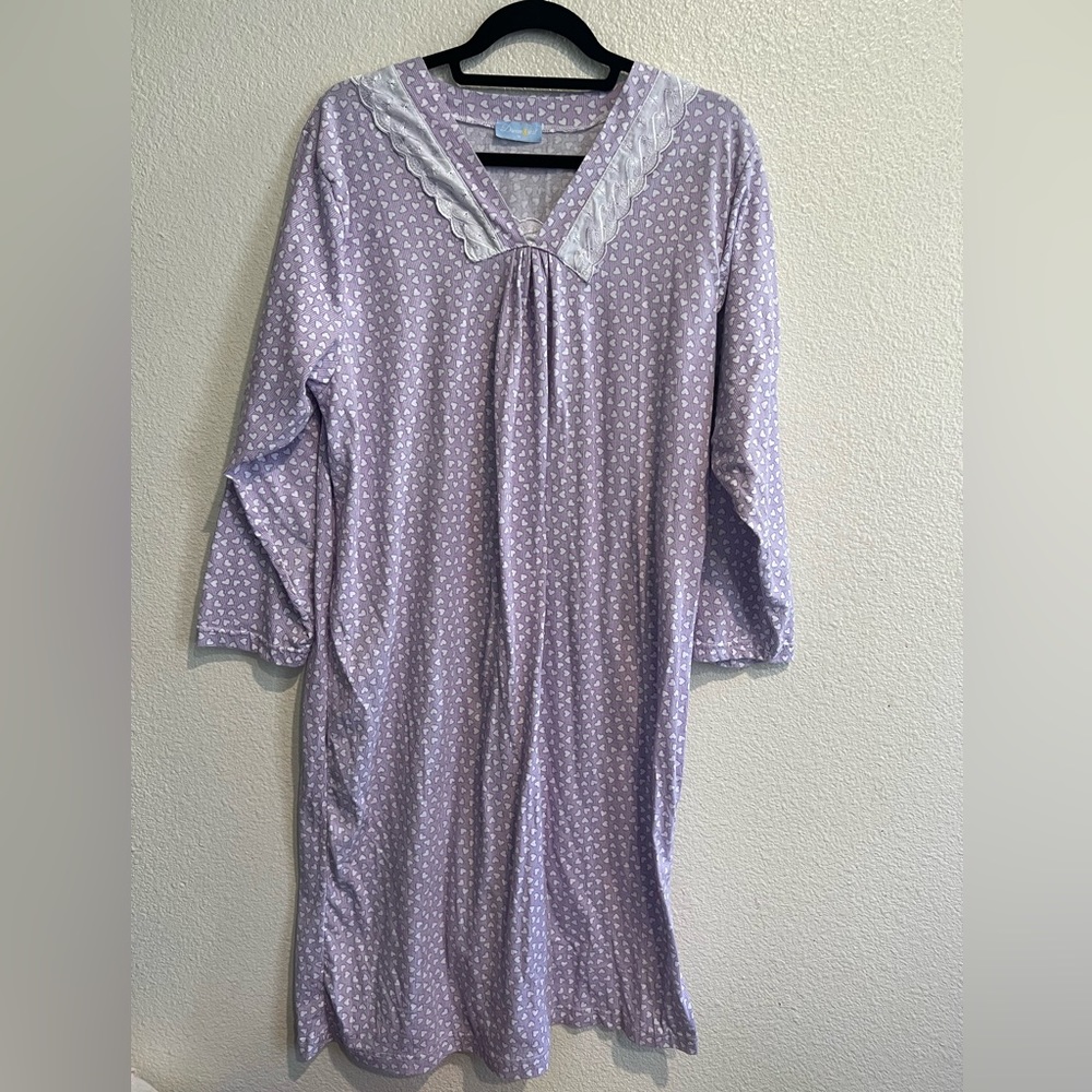Cotton Dream‎ Crest Long Sleeve Nightgown